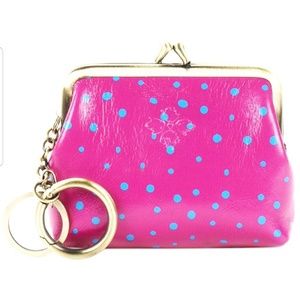Patricia nash pineapple pink polka dot coin purse